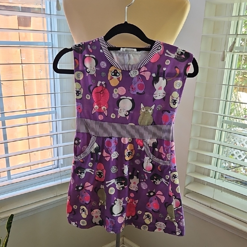 🪴 3 For $15 Sunshine Swing Purple Animal Print Dress